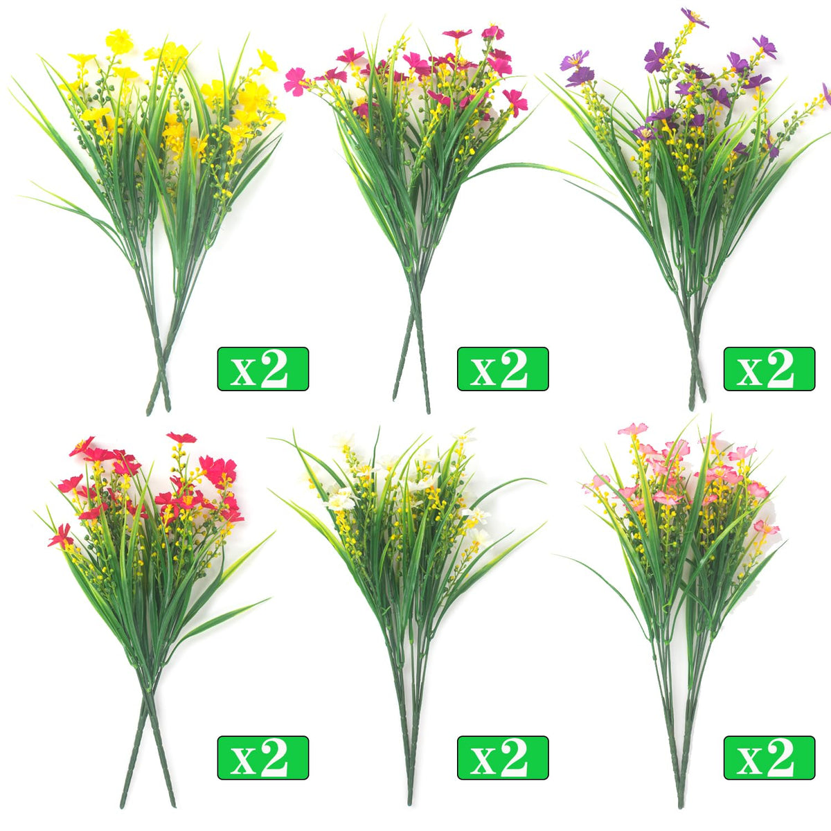 Grunyia artificial flowers outdoor porch display with UV resistance and weatherproof durability