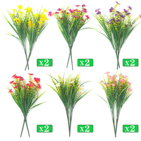 Grunyia artificial flowers outdoor porch display with UV resistance and weatherproof durability