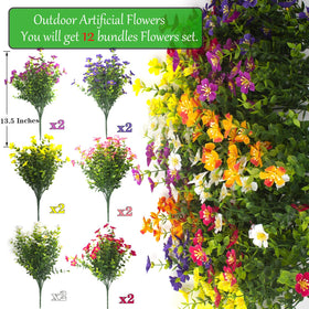 Grunyia artificial flowers on a patio display resist fading for long-lasting charm