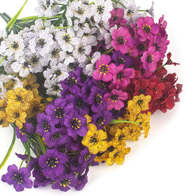 Grunyia purple carnations and lilies with realistic petals for elegant displays