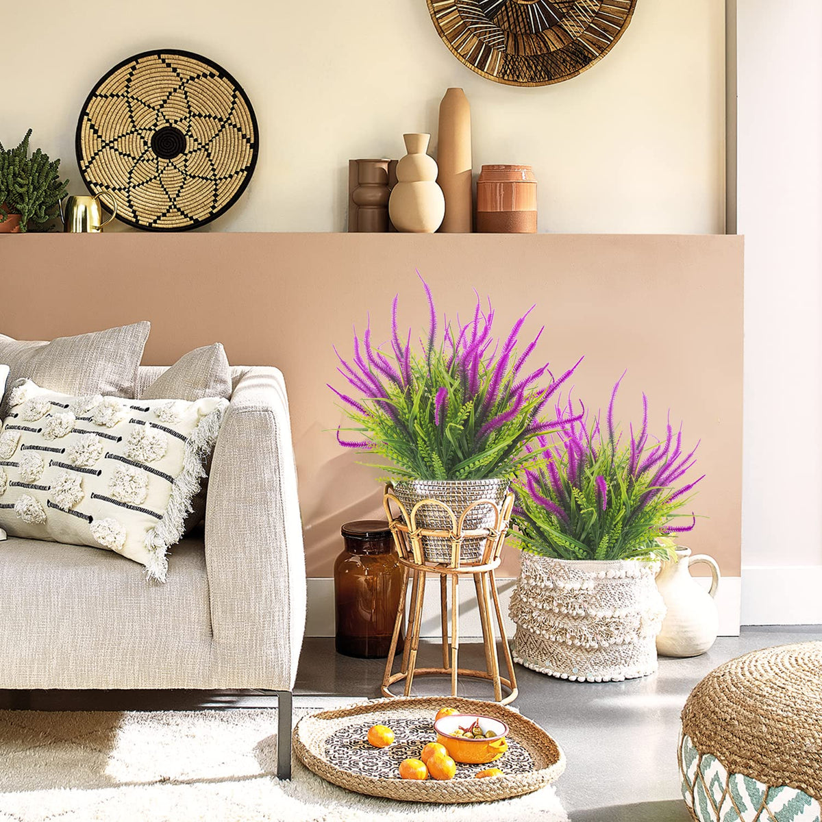 Grunyia artificial greenery window box adds fullness without maintenance.