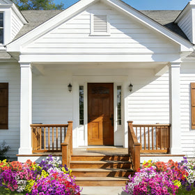 Grunyia yard container setup provides year-round color with ease.
