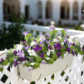 Grunyia artificial petunia hanging basket styling for balcony decor