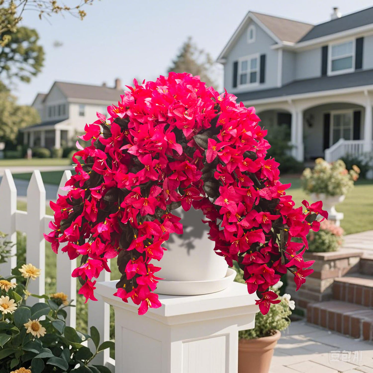 Grunyia Bougainvillea rose-red outdoor décor stays vibrant in sun.