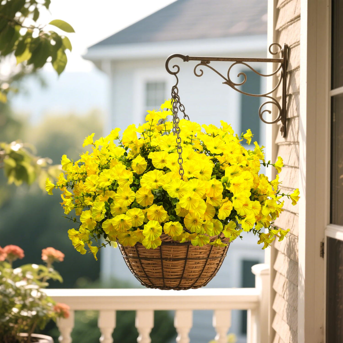 Grunyia dense yellow flower heads with realistic leaves for year-round display