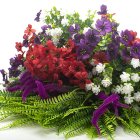 Grunyia faux greenery with pre-assembled stems offers quick, tool-free installation.