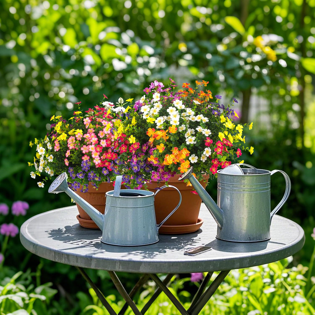 Grunyia fake flowers enhance lawn decor with minimal maintenance
