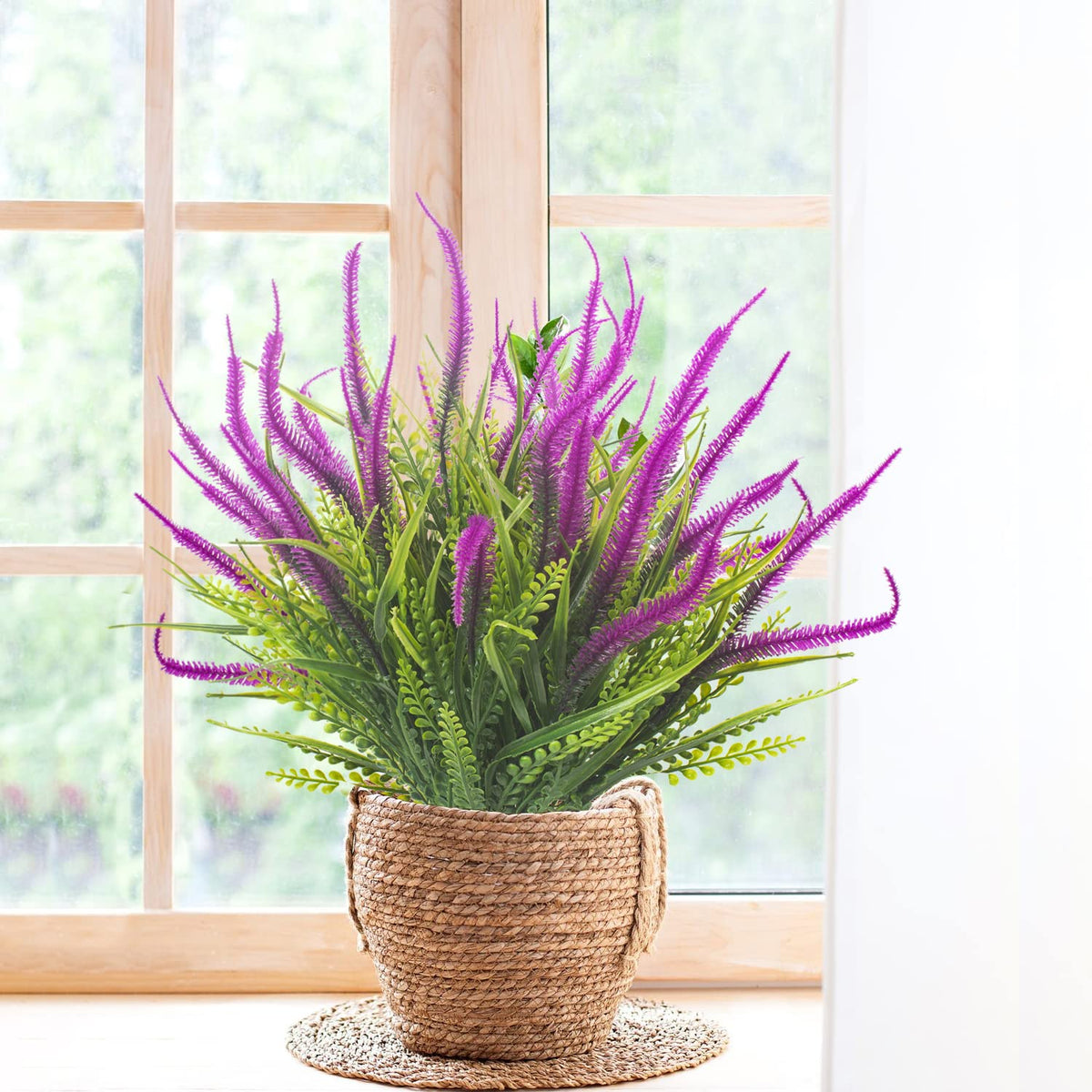 Grunyia fake flowers porch decor with bright colors for year-round charm.