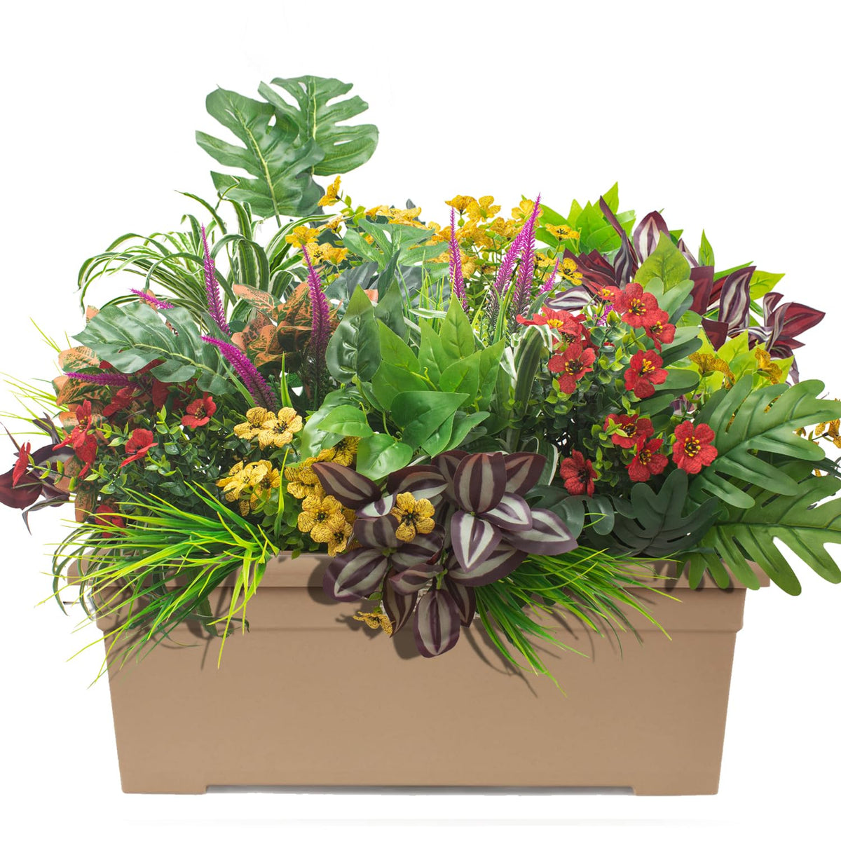 Grunyia fake flowers UV-resistant stems decorate garden porch with lasting color.