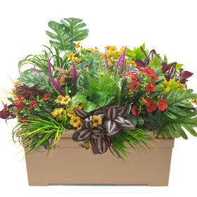 Grunyia fake flowers UV-resistant stems decorate garden porch with lasting color.