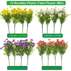 Grunyia faux daisies for porch provide year-round charm with UV resistance