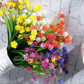 Grunyia five-color artificial flowers for customizable indoor/outdoor decor.