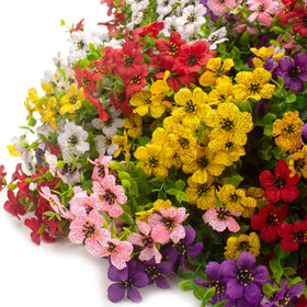 Grunyia hanging basket artificial flowers for easy porch charm