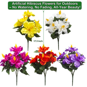 Grunyia hibiscus outdoor UV-resistant bloom stands up to sun and weather