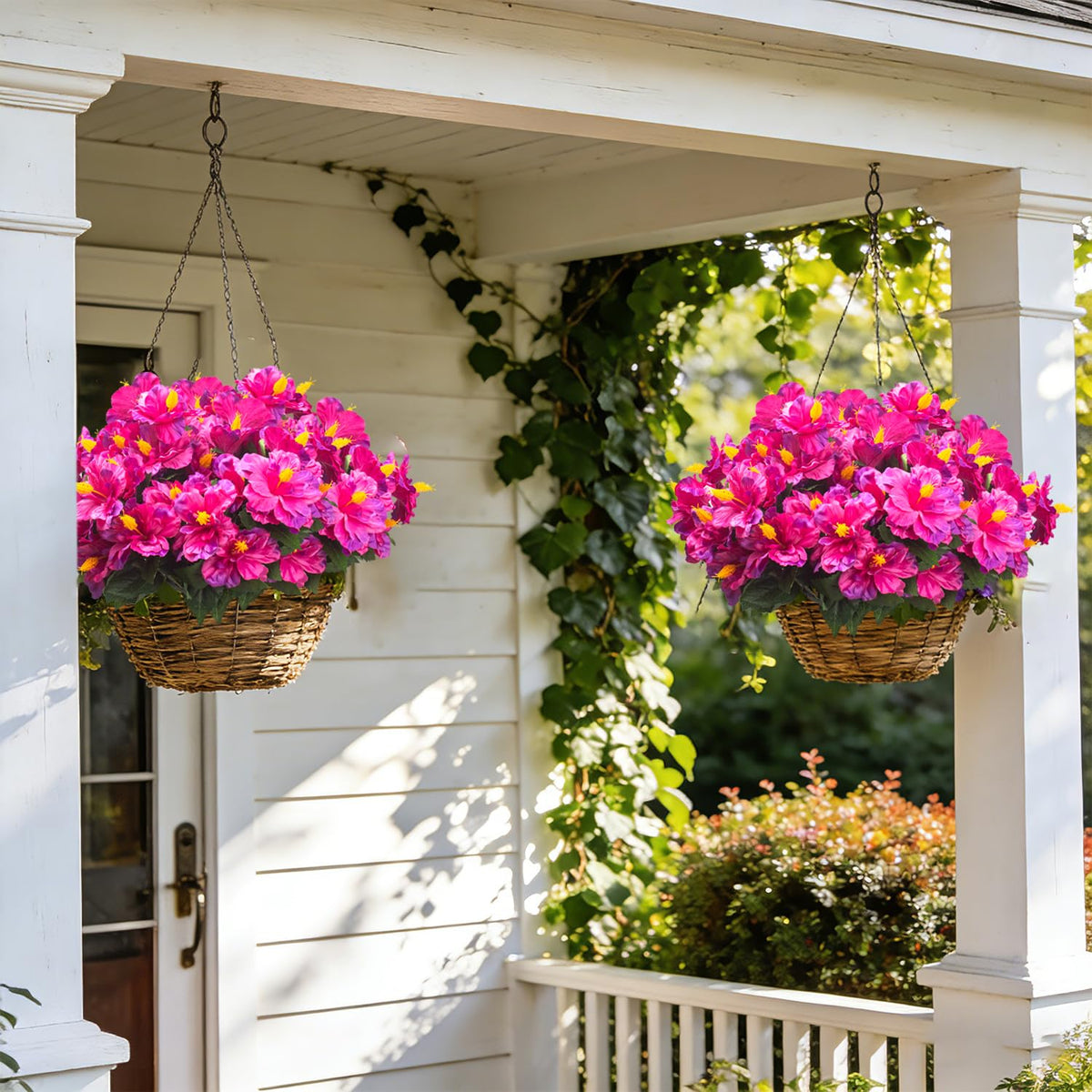 Grunyia hibiscus UV-resistant material resists fading through summer sun.