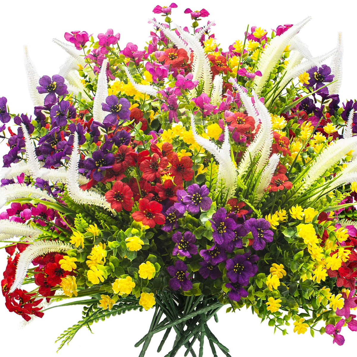 Grunyia lifelike outdoor-uv-resistant flowers for year-round color display.