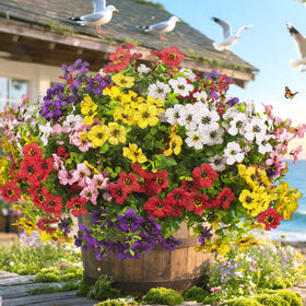 Grunyia outdoor artificial flowers in UV-resistant bundles for lasting color outdoors