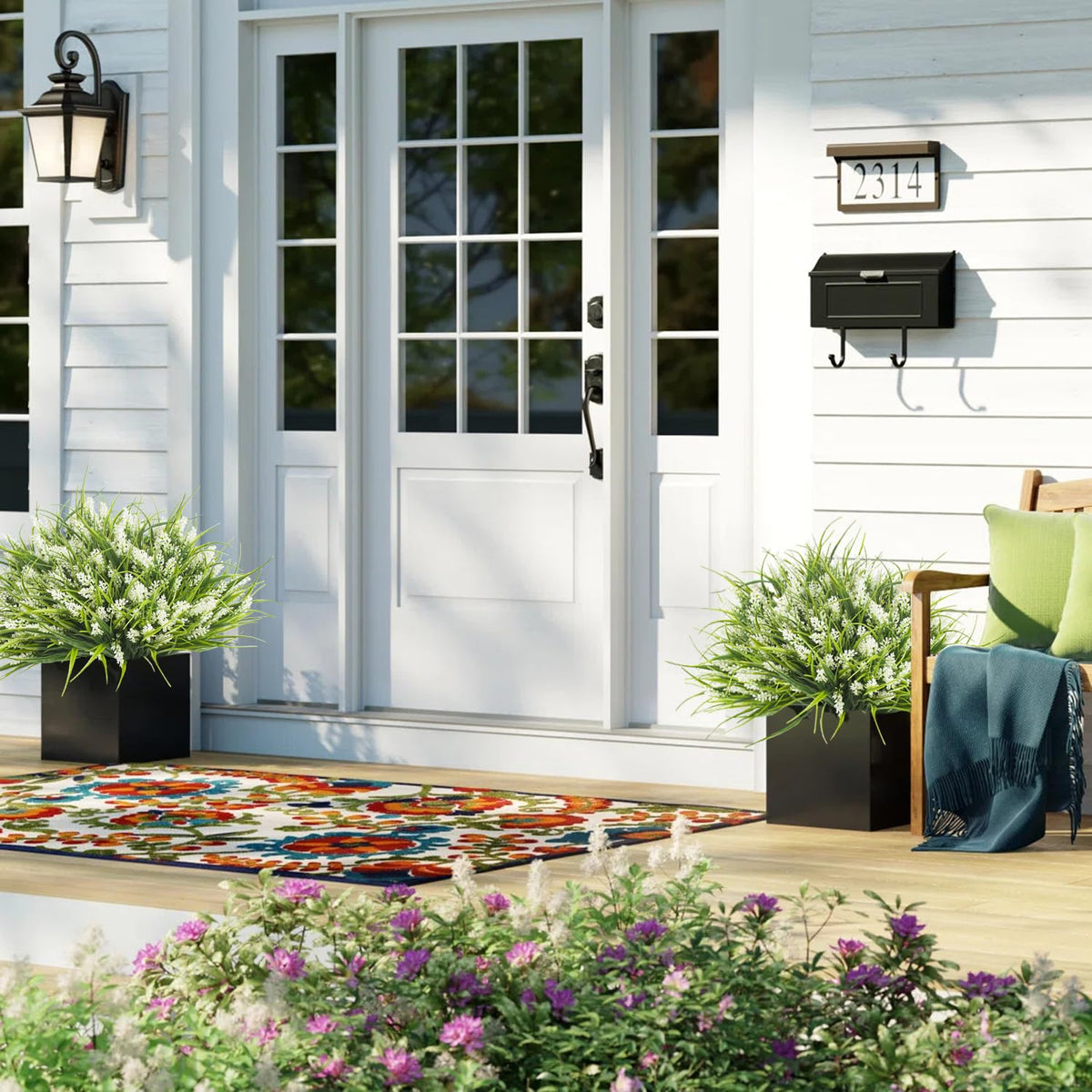 Grunyia faux flowers stay vibrant without watering or care.