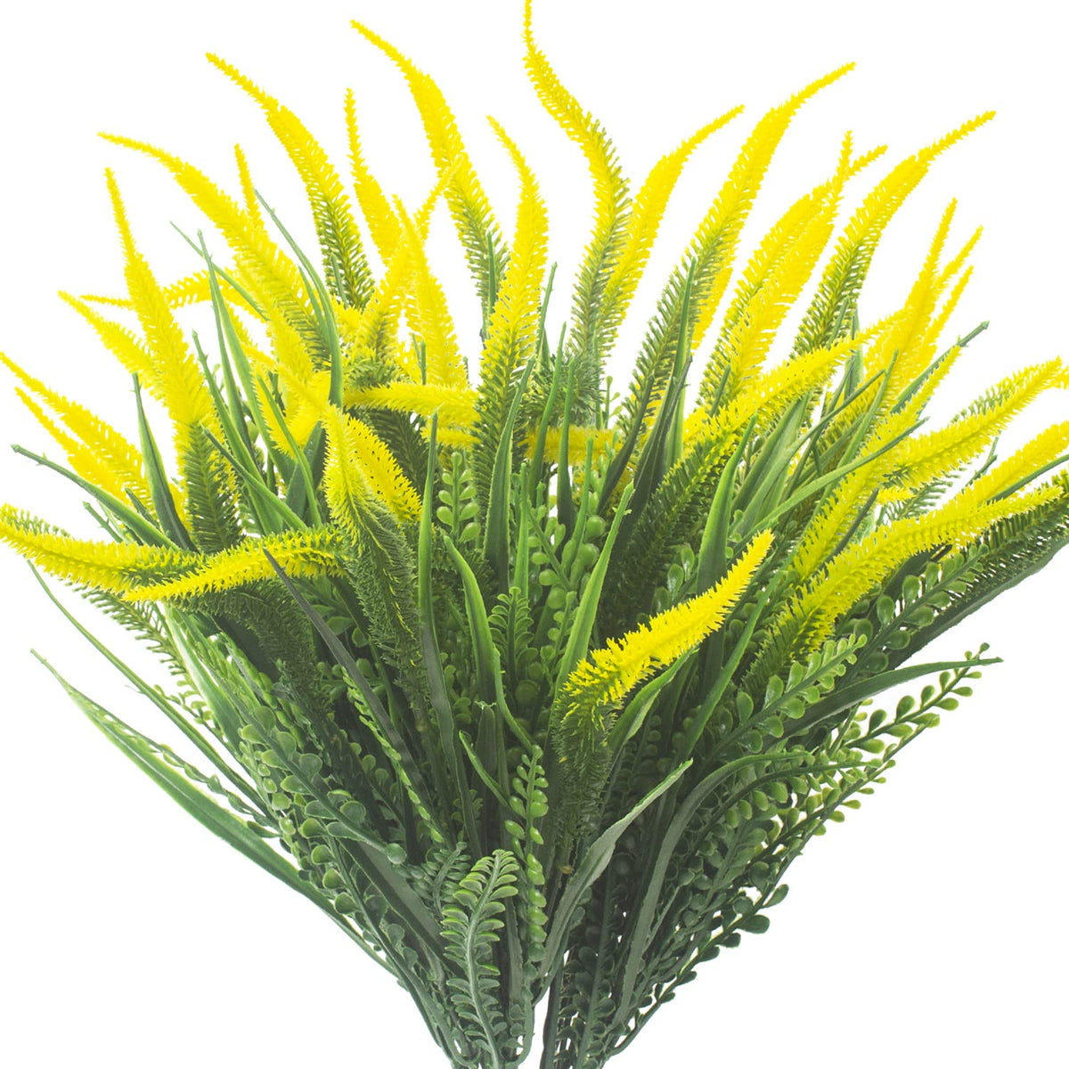 Grunyia outdoor artificial yellow flowers bundle for porch decor with lasting color.