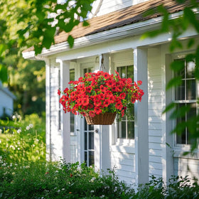 Grunyia outdoor fake flowers for garden bed, durable and weather-safe.