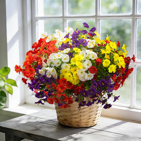 Grunyia outdoor fake flowers on porch for year-round appeal