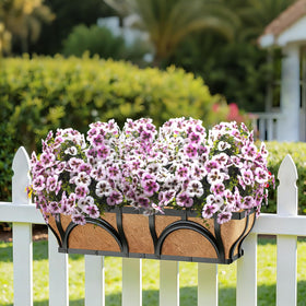 Grunyia pansy stems are flexible for easy hanging basket styling.
