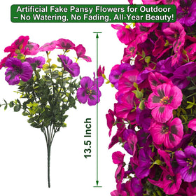 Grunyia pansy blooms with lifelike texture for outdoor planters