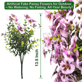 Grunyia pansy flowers white and pink close-up showing lifelike petals for natural feel.