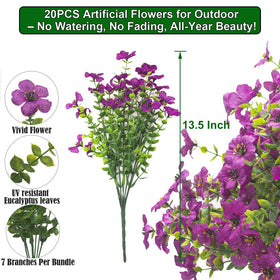 Grunyia purple flowers in a hanging planter add porch charm