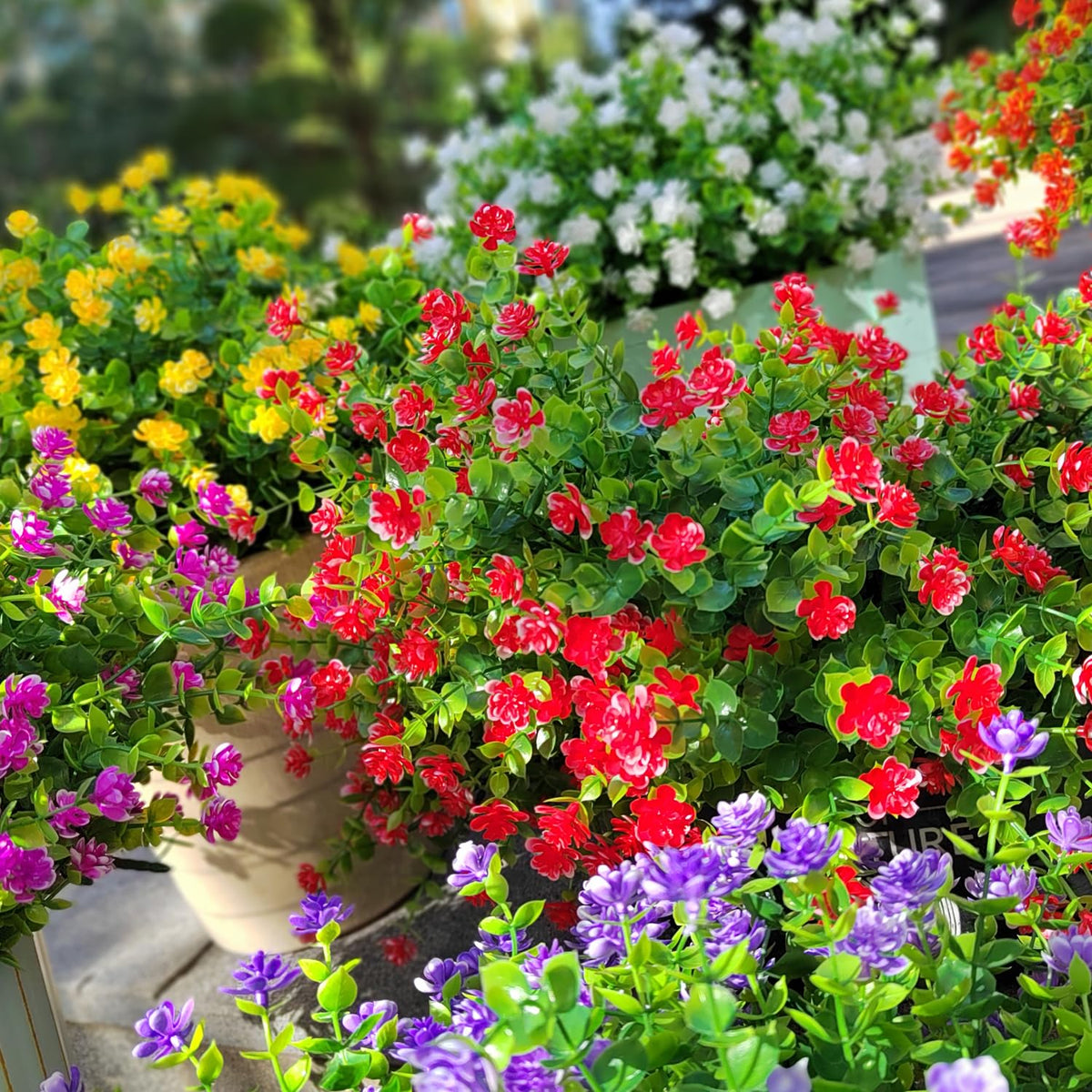 Grunyia realistic plastic plants mimic real blossoms