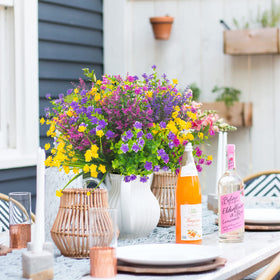 Grunyia UV-resistant artificial plants designed for durable outdoor use.