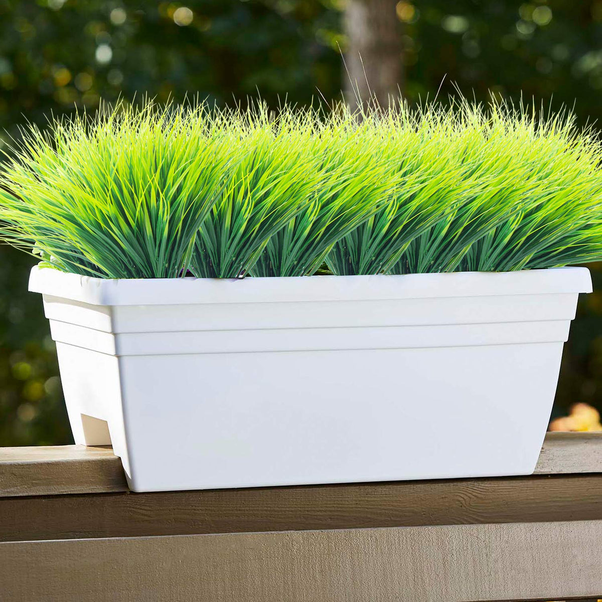 Grunyia UV-resistant faux greenery stays vibrant in sun and wind