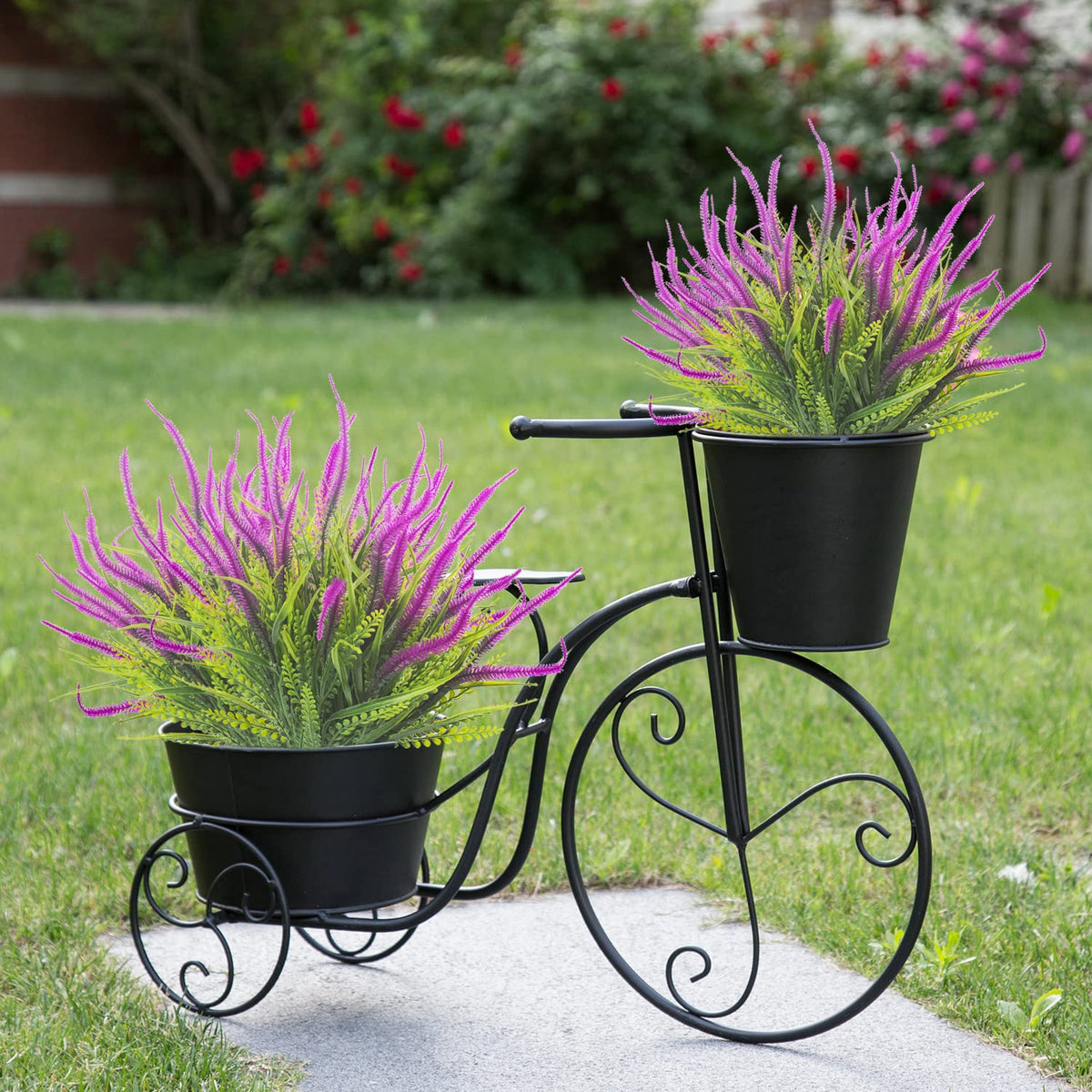 Grunyia UV-safe flowers bouquet, 14.5 inch, ideal for durable outdoor displays.