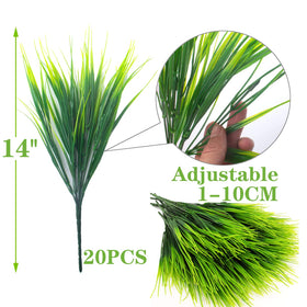 Grunyia wheat grass artificial bundle 7 stems creates dense porch greenery