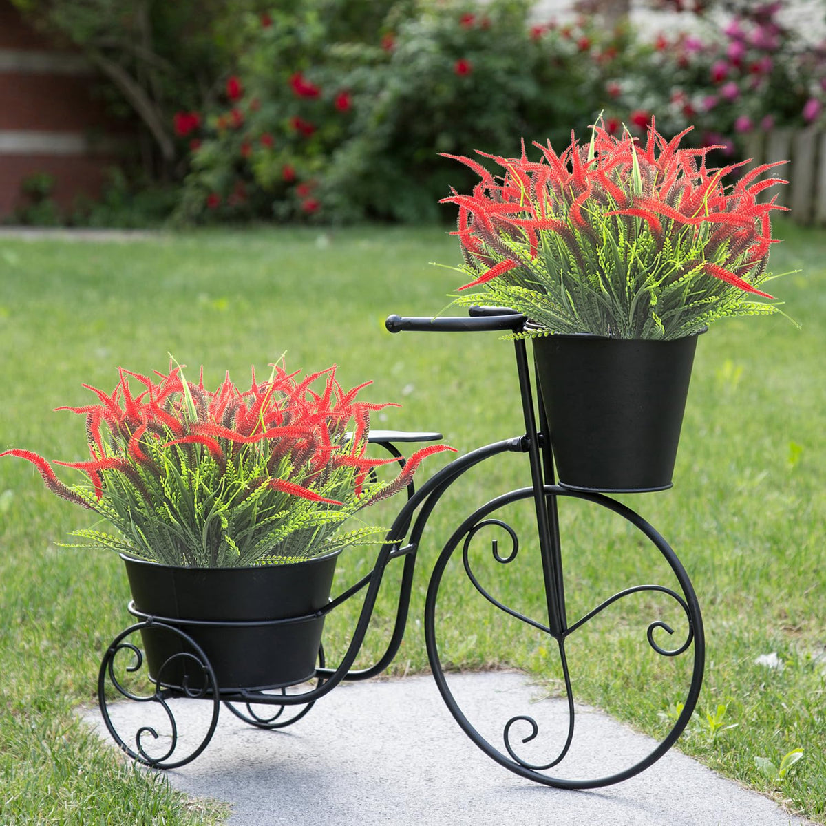 Grunyia yard decor delivers year-round color without watering or pruning.