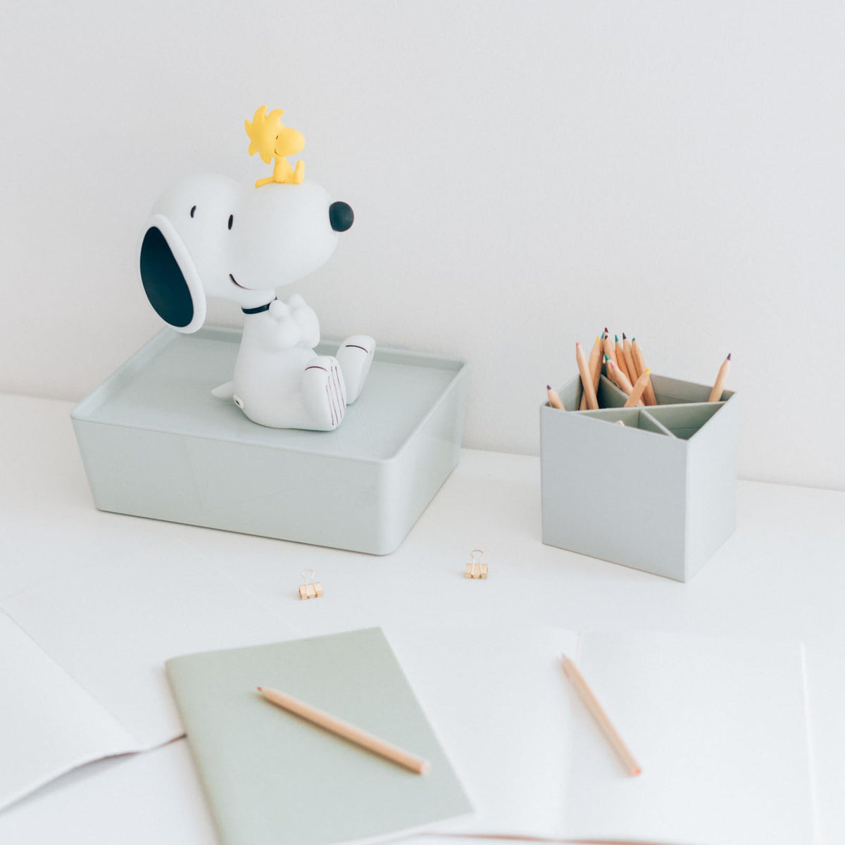 Grupo Erik Snoopy lamp warm-glow brings comfortable ambience to evenings.