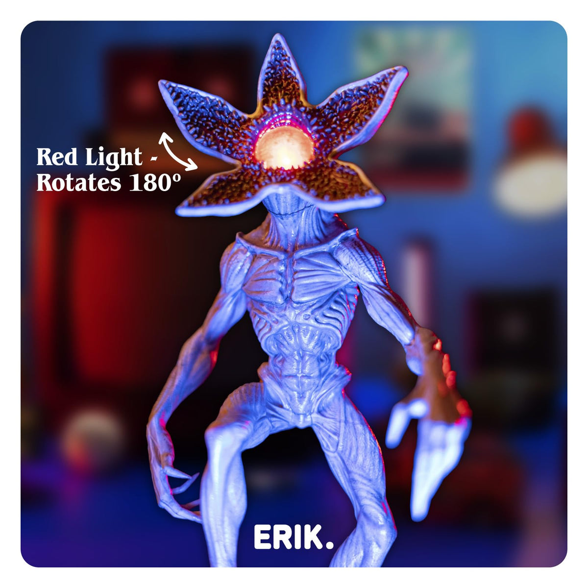 Grupo Erik Demogorgon lamp 180-degree rotation directs light precisely.