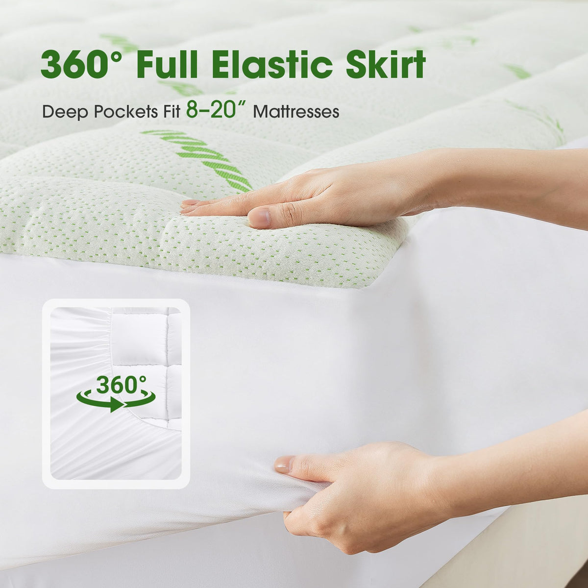 GRUSIGN deep-pocket fit demonstrates 8 to 20 inch compatibility