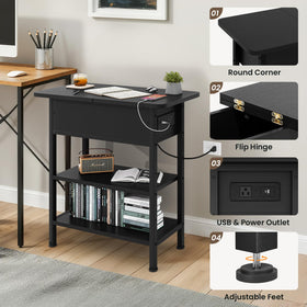 GRUSIGN end table rounded edges reduce bumps and snags.