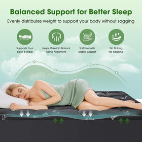 GRUSIGN deep-pocket fit keeps topper secure on 8–20 inch mattresses