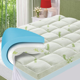 GRUSIGN queen topper gel layer closeup for targeted support and pressure relief.