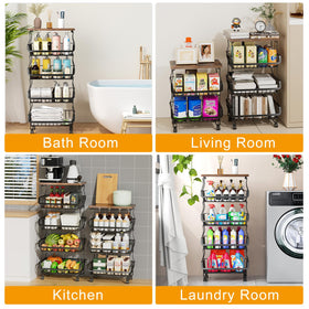 Gsiekare multipurpose storage for pantry and bathroom keeps essentials reachable