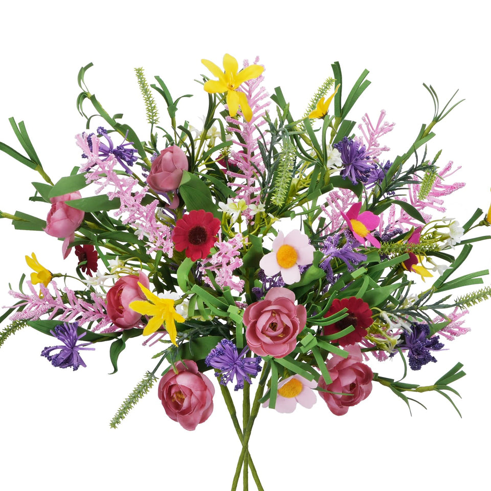 GTIDEA 3 Bundles roses and daisies bouquet for elegant home decor