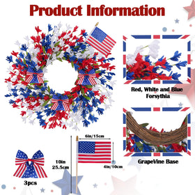 GTIDEA wreath on a grapevine base adds natural texture and fullness.