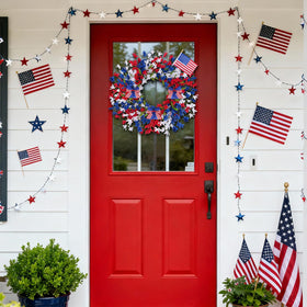 GTIDEA red-white-blue color palette suits Independence Day celebrations.