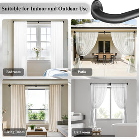 GTJ wrap-around rod enhances room darkness and frames windows.