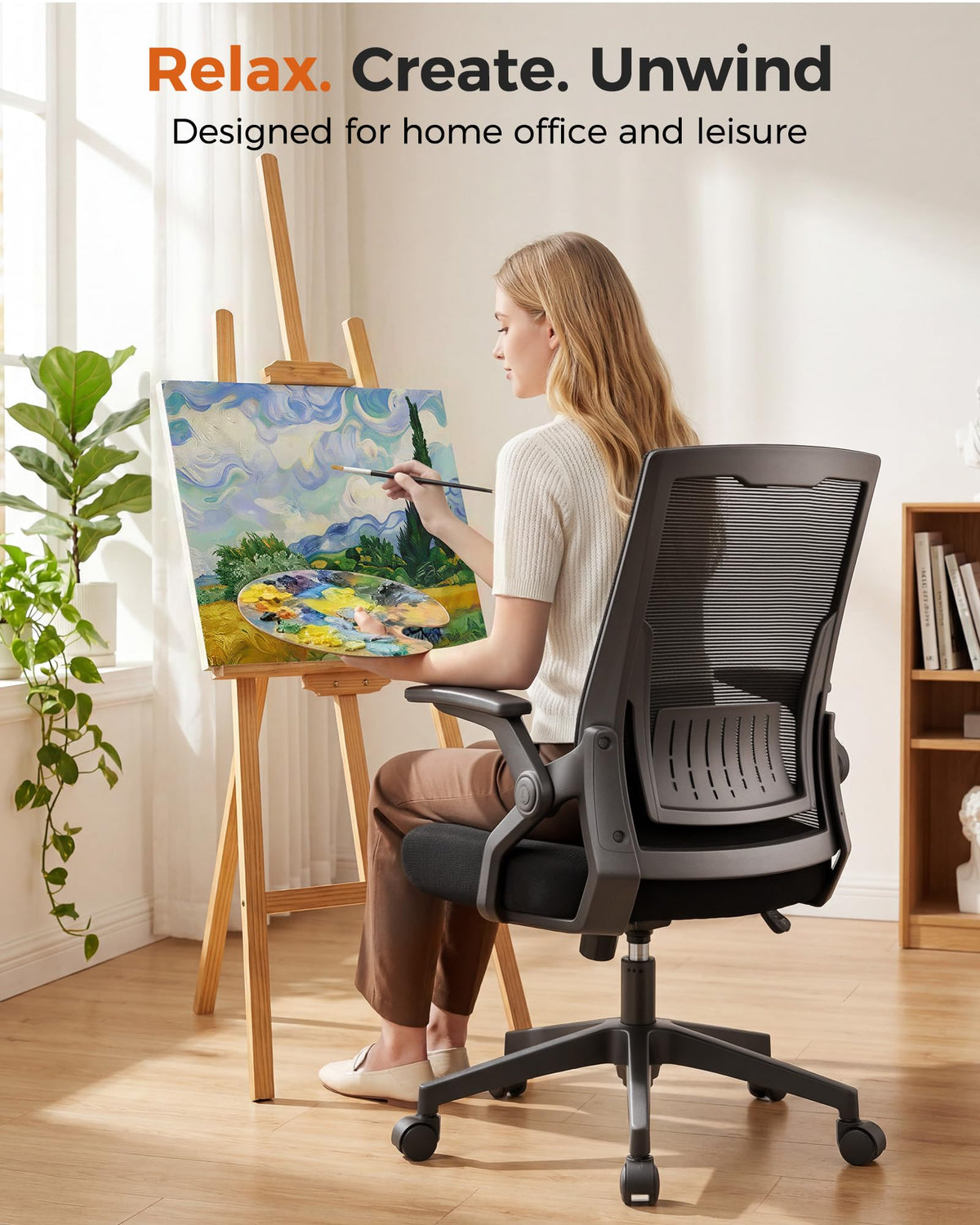 GTPLAYER home office chair in black fits any workspace.