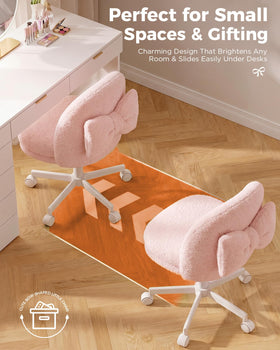 GTPLAYER Velvet Tall Chair bow pillow, decorative lumbar support and charm.
