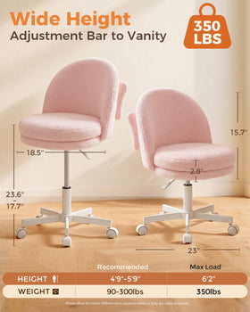 GTPLAYER Velvet Tall Chair side view, adjustable height for desks, vanities, and bars.