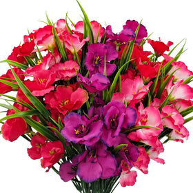Guagb artificial hibiscus red outdoor flower for porch enduring color.